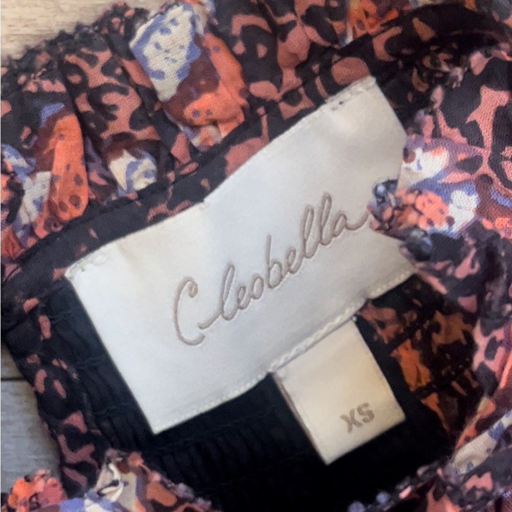 Cleobella Floral Maxi Dress in Black with Pink & Blue Accents - Picture 7 of 10
